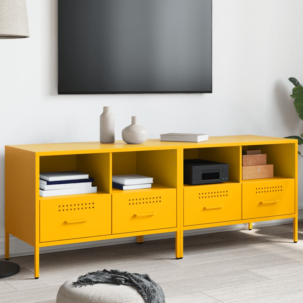 TV ormarići 2 kom boja senfa 68 x 39 x 50,5 cm čelični