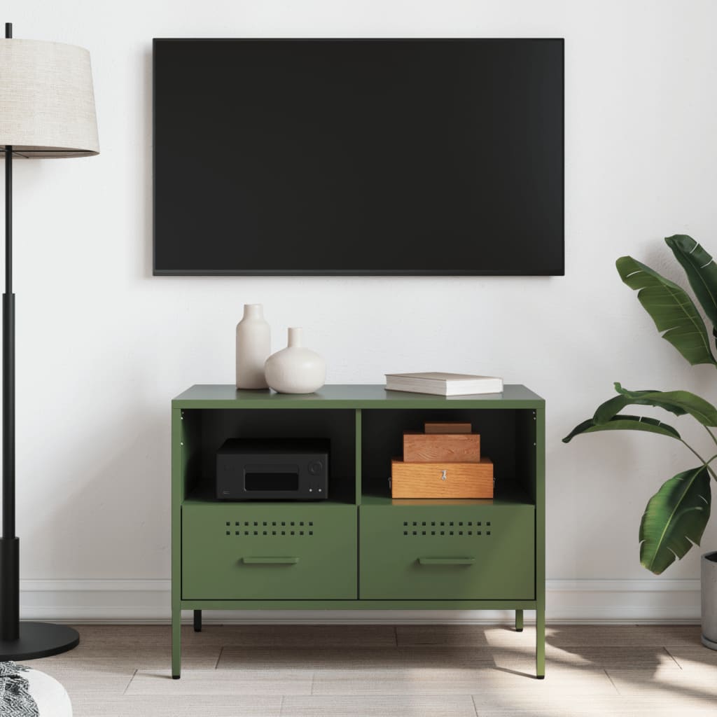TV ormarić maslinastozeleni 68 x 39 x 50,5 cm čelični