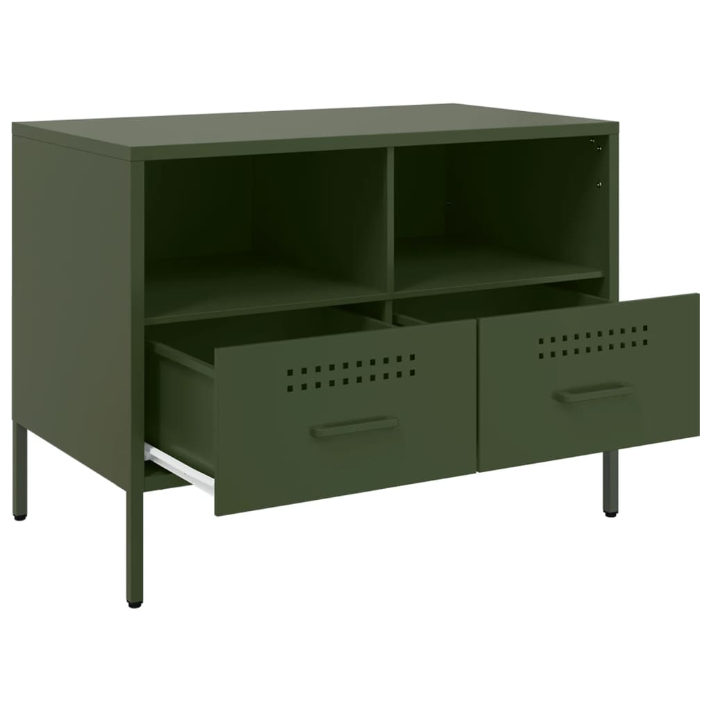 TV ormarić maslinastozeleni 68 x 39 x 50,5 cm čelični