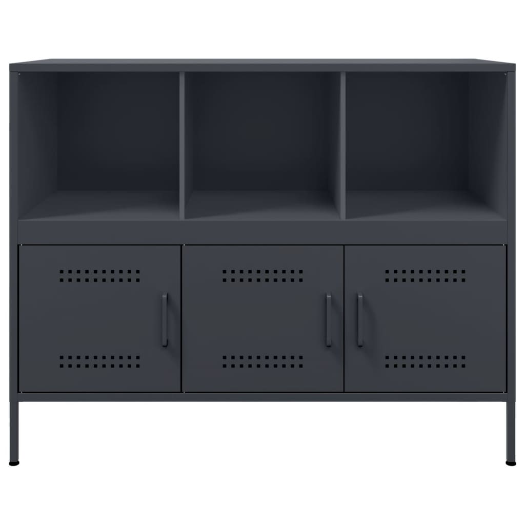 Komoda antracit 100,5 x 39 x 79 cm čelik