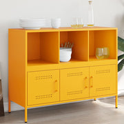 Komoda boja senfa 100,5 x 39 x 79 cm čelični