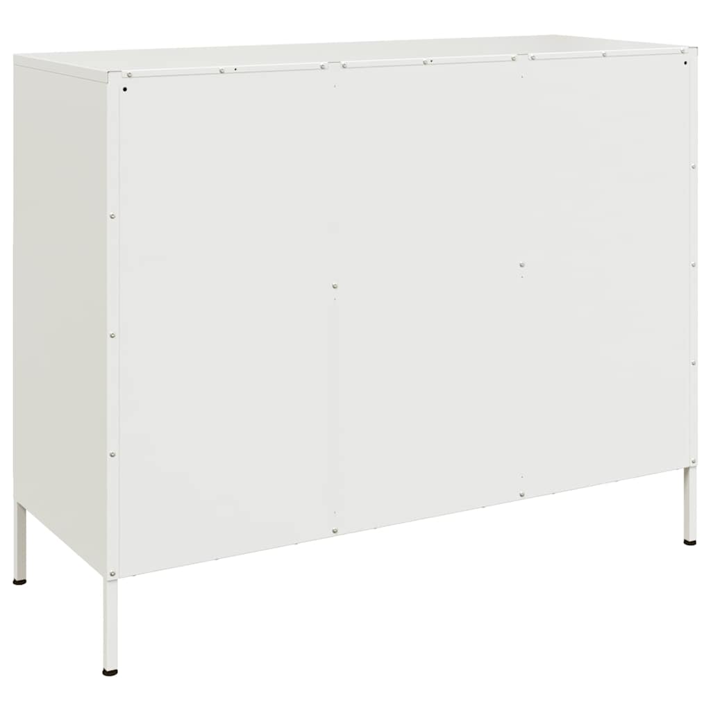 Komoda bijela 100,5 x 39 x 79 cm čelik