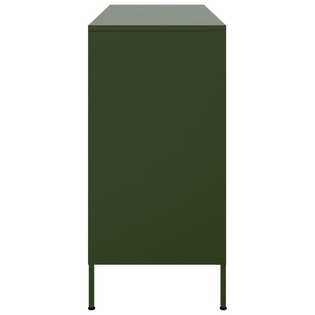 Komoda maslinastozeleni 100,5 x 39 x 79 cm čelična