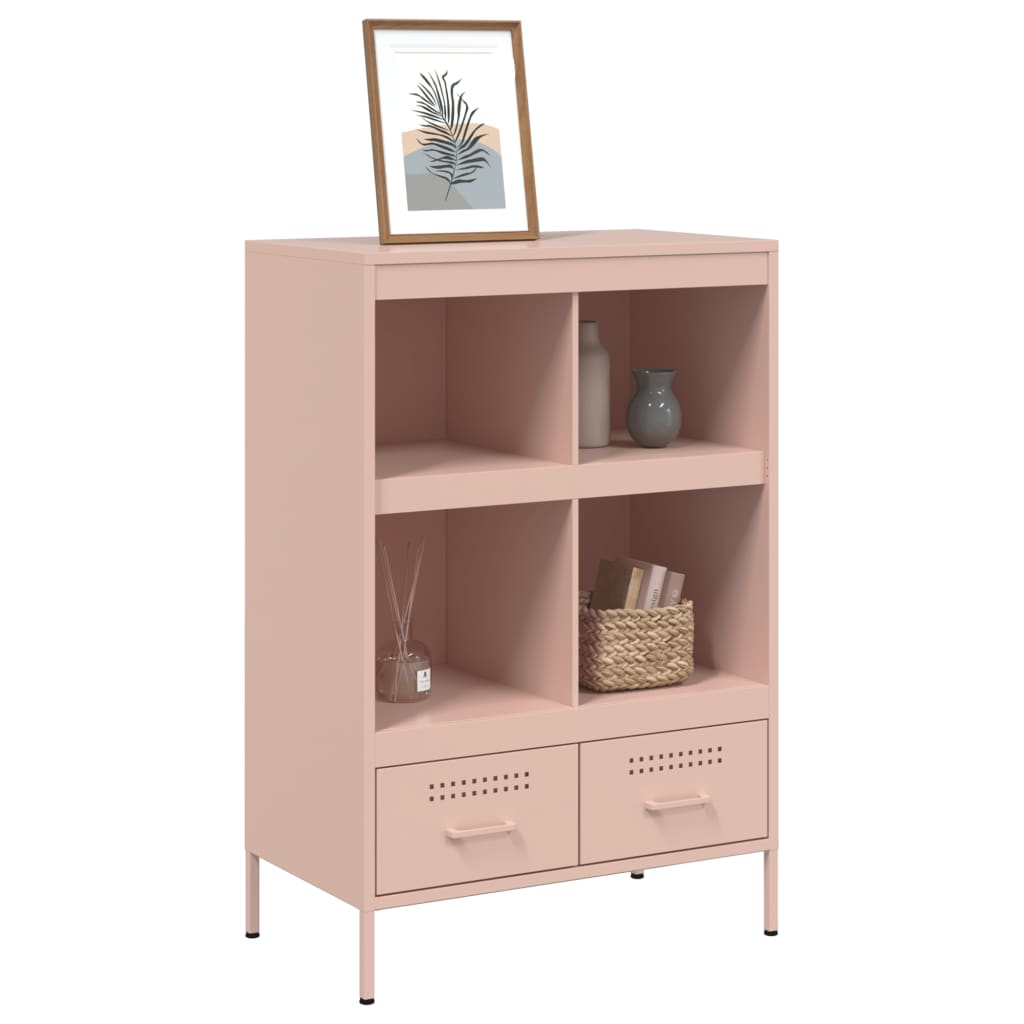 Visoka komoda ružičasta 68x39x101,5cm od čelika