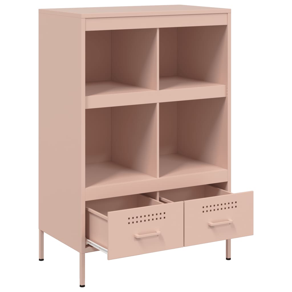 Visoka komoda ružičasta 68x39x101,5cm od čelika