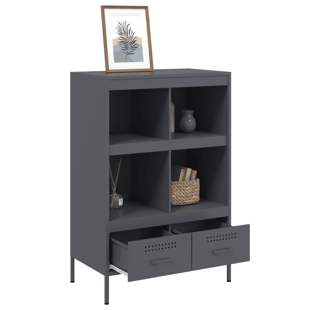 Visoka komoda antracit 68x39x101,5 cm od čelika