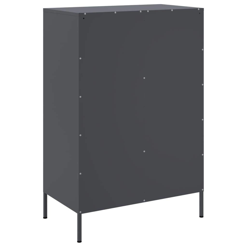 Visoka komoda antracit 68x39x101,5 cm od čelika