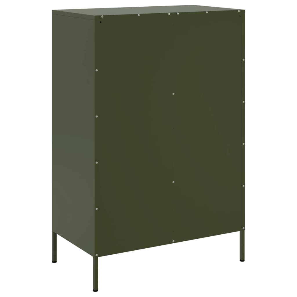 Visoka komoda maslinastozeleni 68x39x101,5 cm od čelika