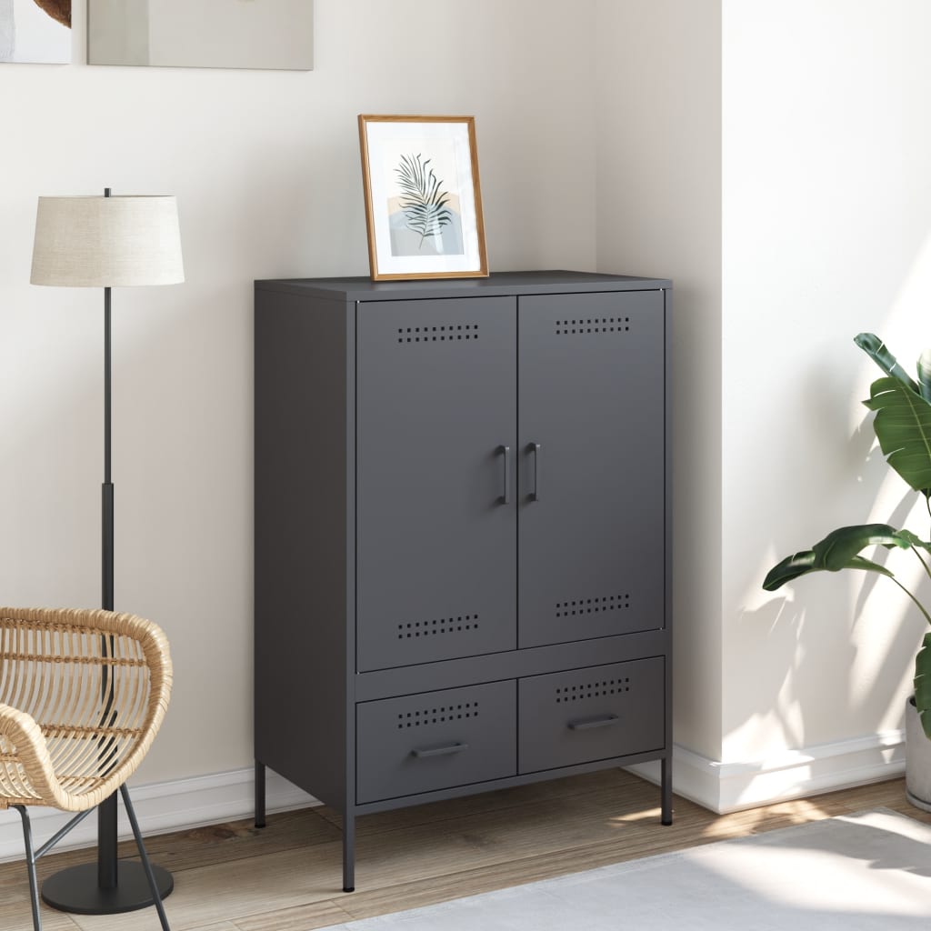 Visoka komoda antracit 68x39x101,5 cm od čelika