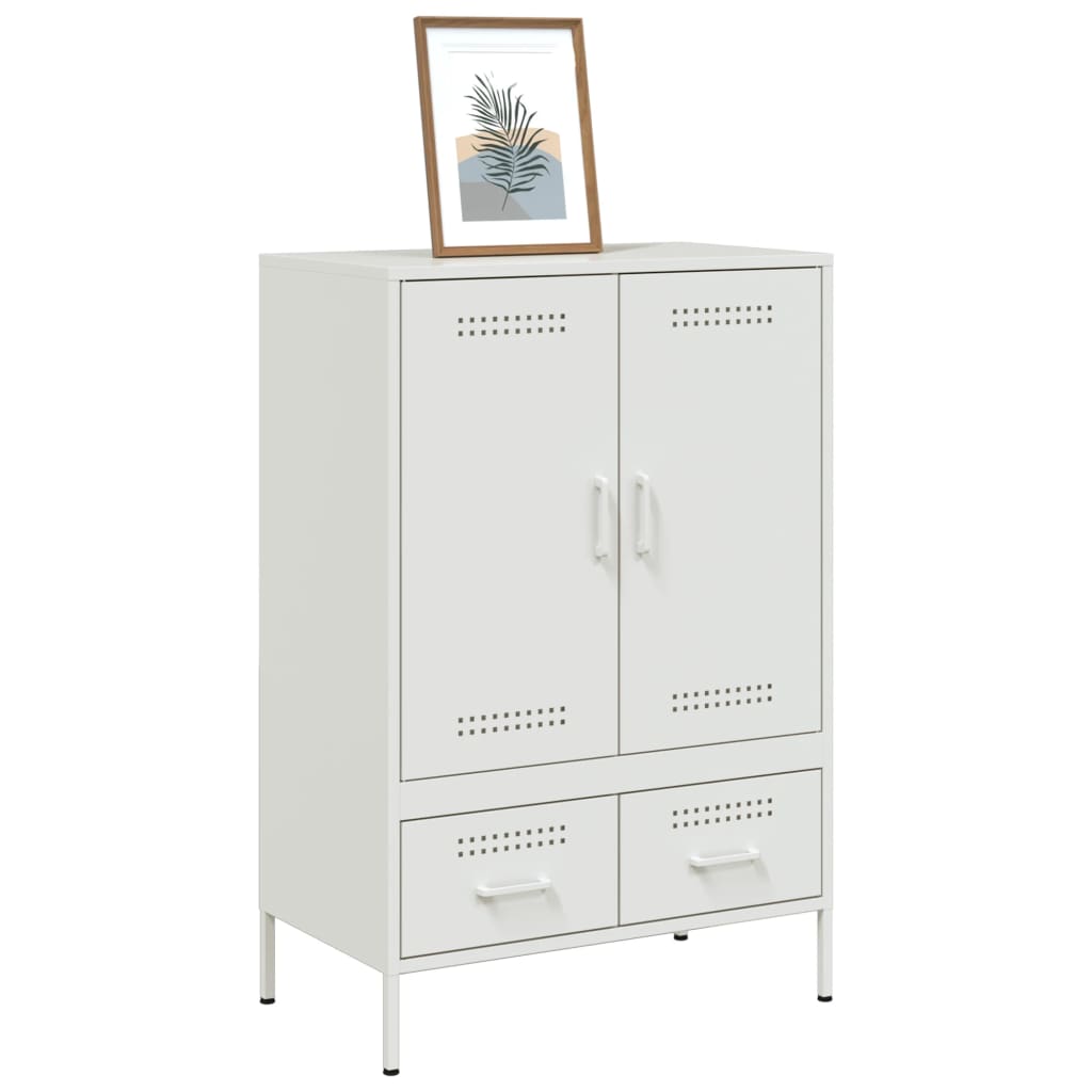 Visoka komoda bijela 68x39x101,5 cm od čelika