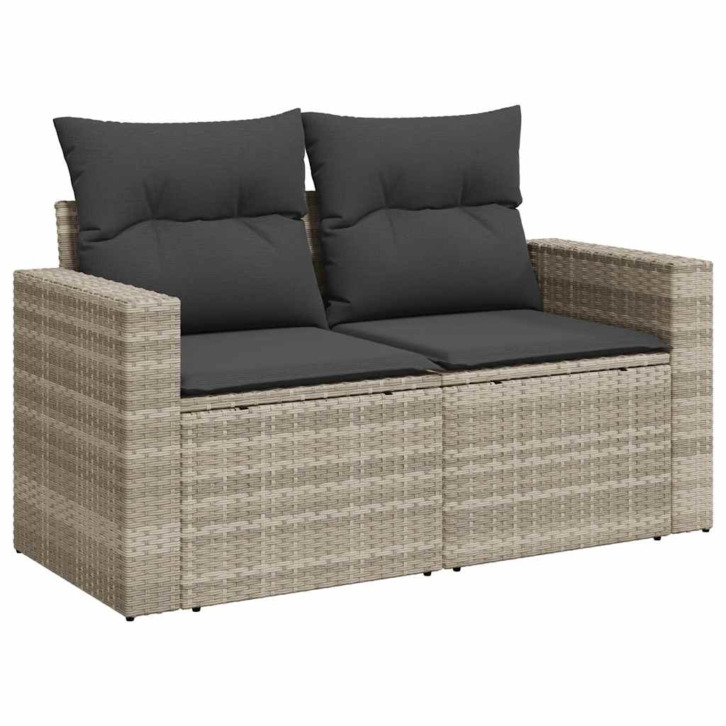7-dijelni set vrtnih sofa svjetlosivi od poliratana