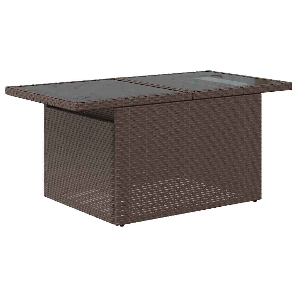 11-dijelni vrtni set s jastucima smeđi poliratan
