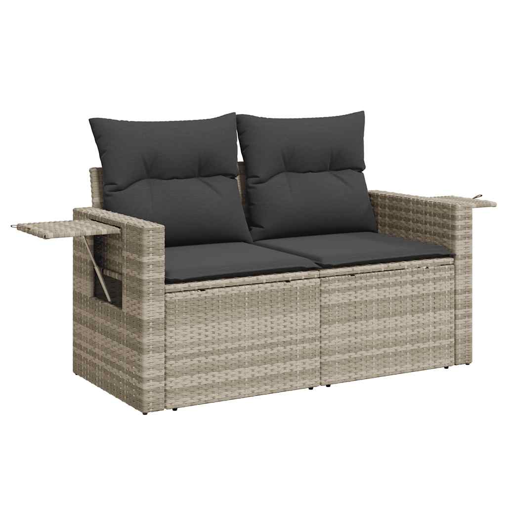 7-dijelni set vrtnih sofa svjetlosivi od poliratana