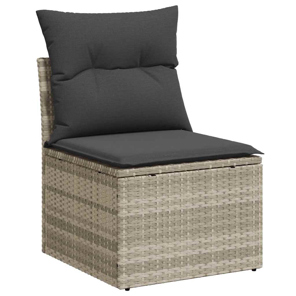 7-dijelni set vrtnih sofa svjetlosivi od poliratana