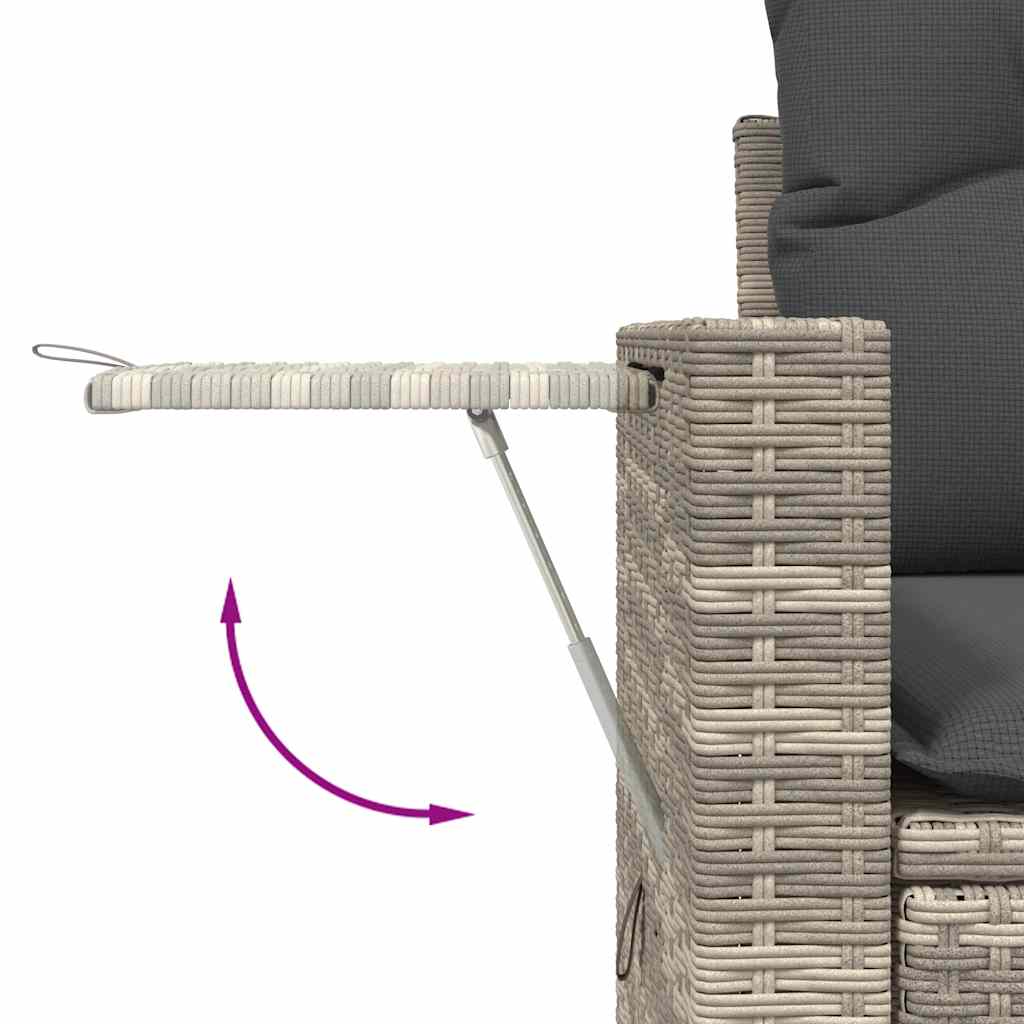 7-dijelni set vrtnih sofa svjetlosivi od poliratana