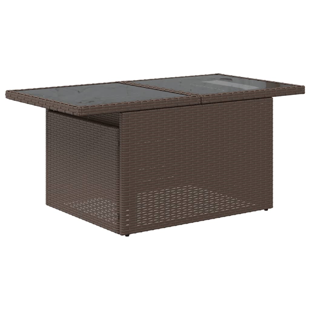 8-dijelni set vrtnih sofa s jastucima smeđi od poliratana
