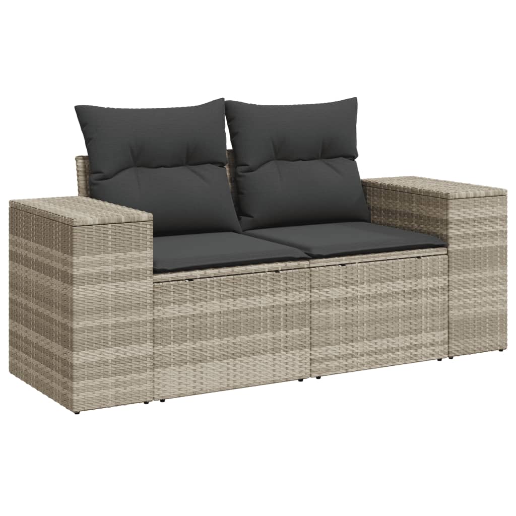 7-dijelni set vrtnih sofa svjetlosivi od poliratana