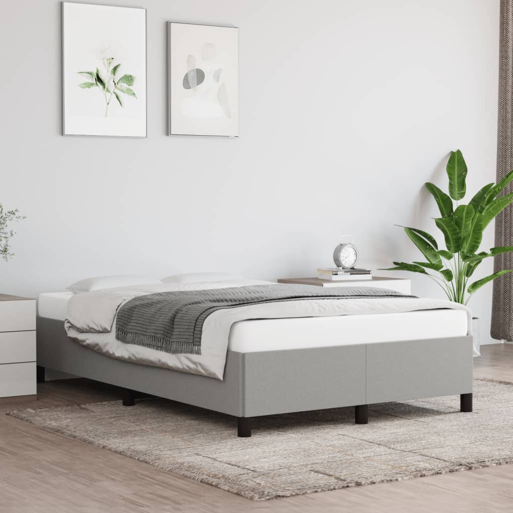 Okvir za krevet bez madraca svjetlosivi 120x190 cm od tkanine