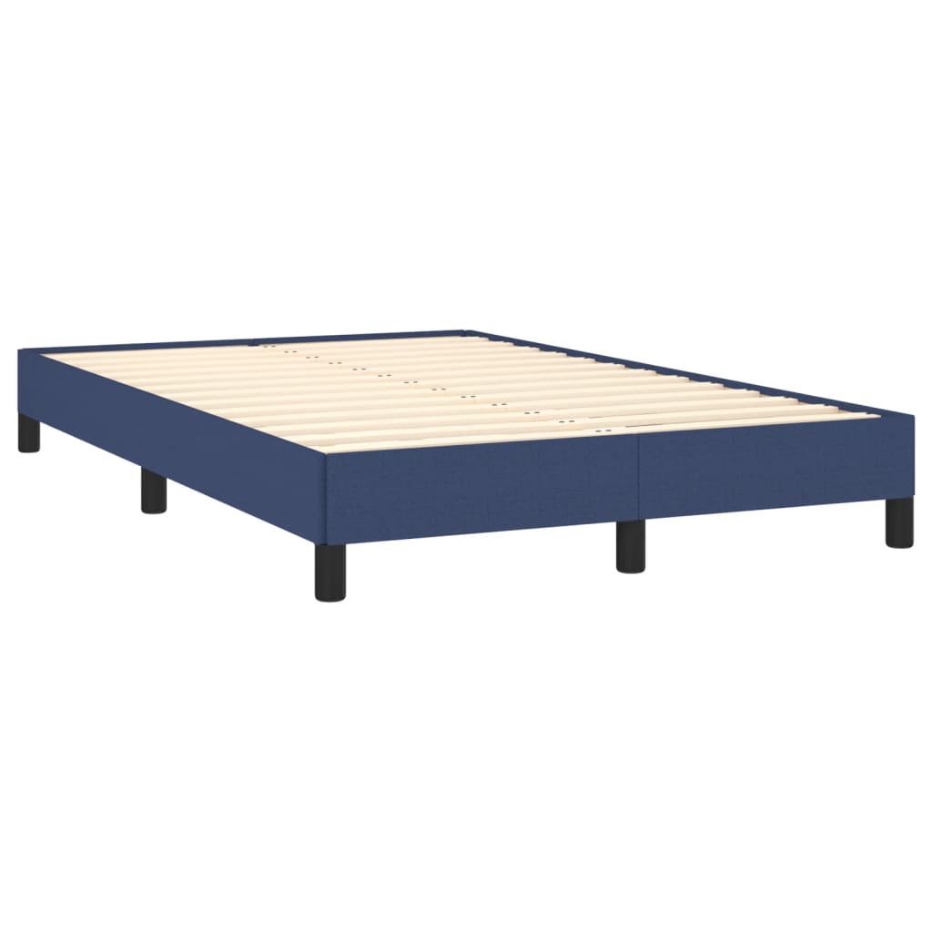 Krevet s oprugama i madracem plavi 120 x 190 cm od tkanine