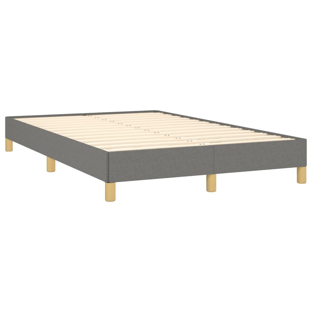 Krevet box spring s madracem tamnosivi 120 x 190 cm tkanina