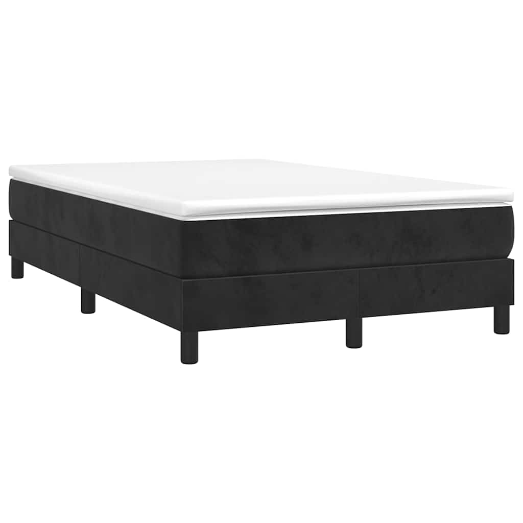 Krevet box spring s madracem crni 120 x 190 cm baršunasti