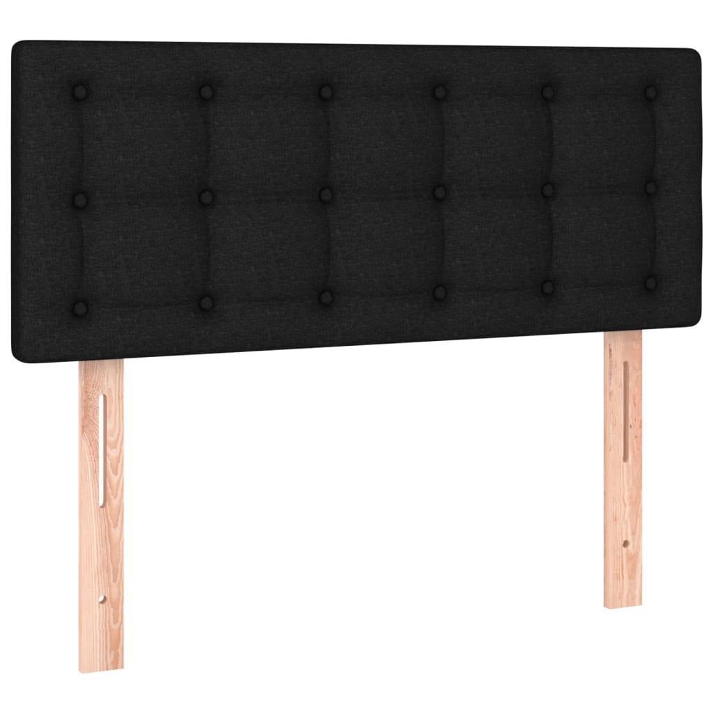 Krevet box spring s madracem crni 120 x 190 cm od tkanine