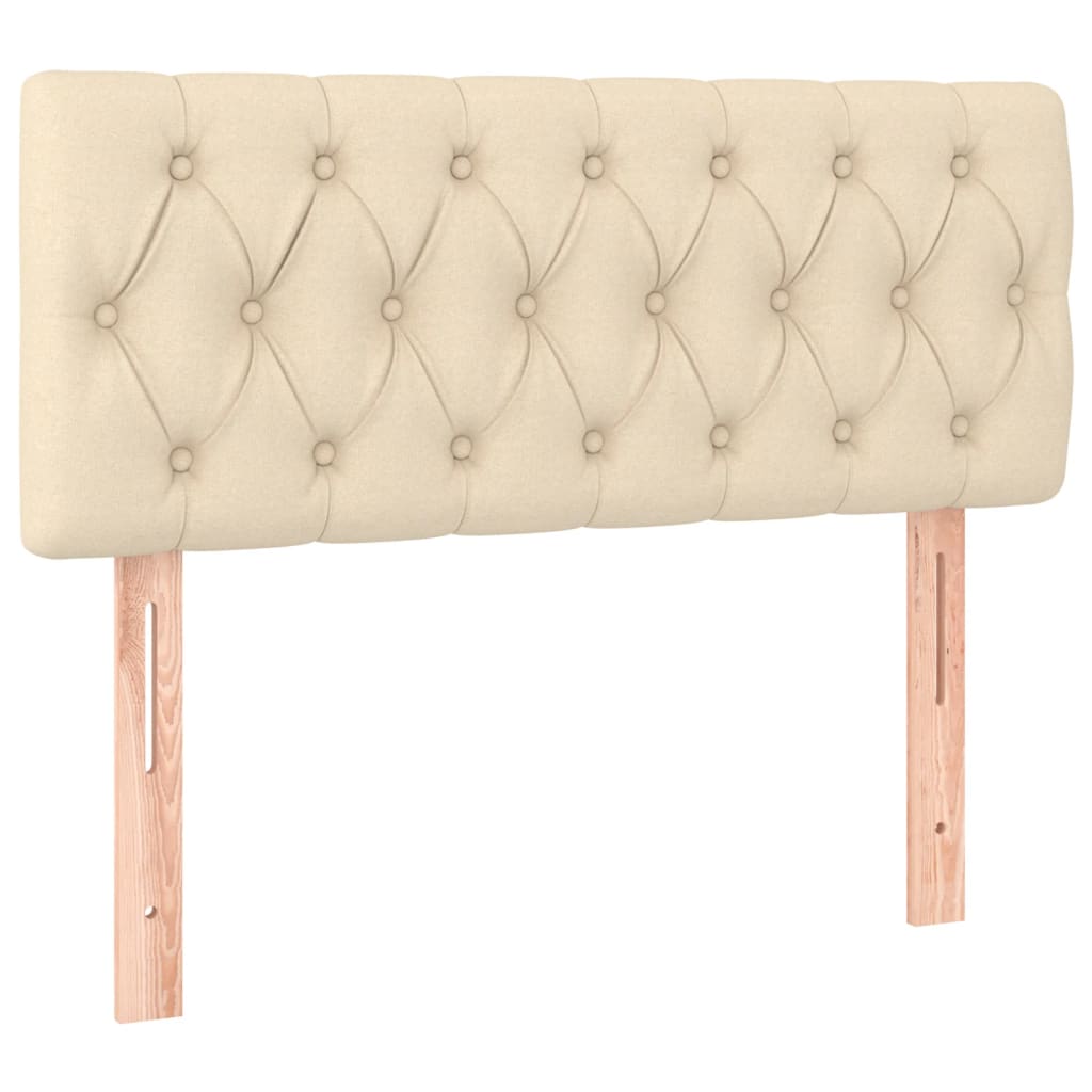 Krevet box spring s madracem krem 120 x 190 cm od tkanine