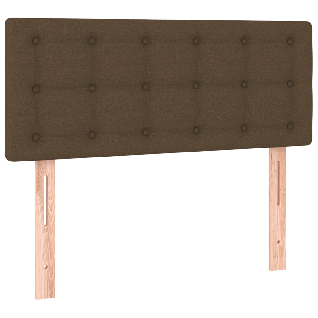 Krevet box spring s madracem tamnosmeđi 120 x 190 cm od tkanine