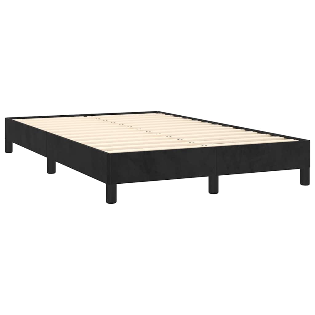 Krevet box spring s madracem crni 120 x 190 cm baršunasti