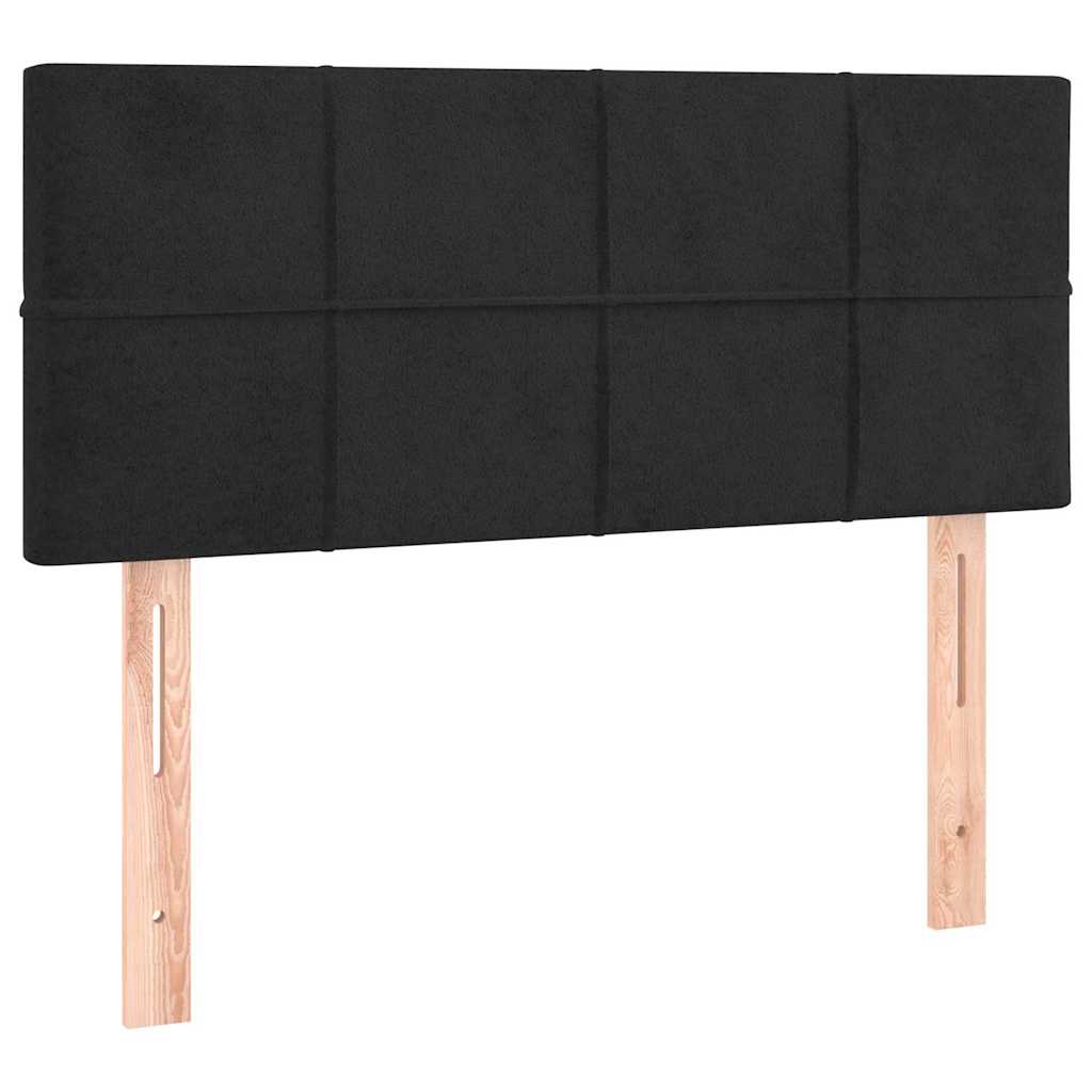 Krevet box spring s madracem crni 120 x 190 cm baršunasti