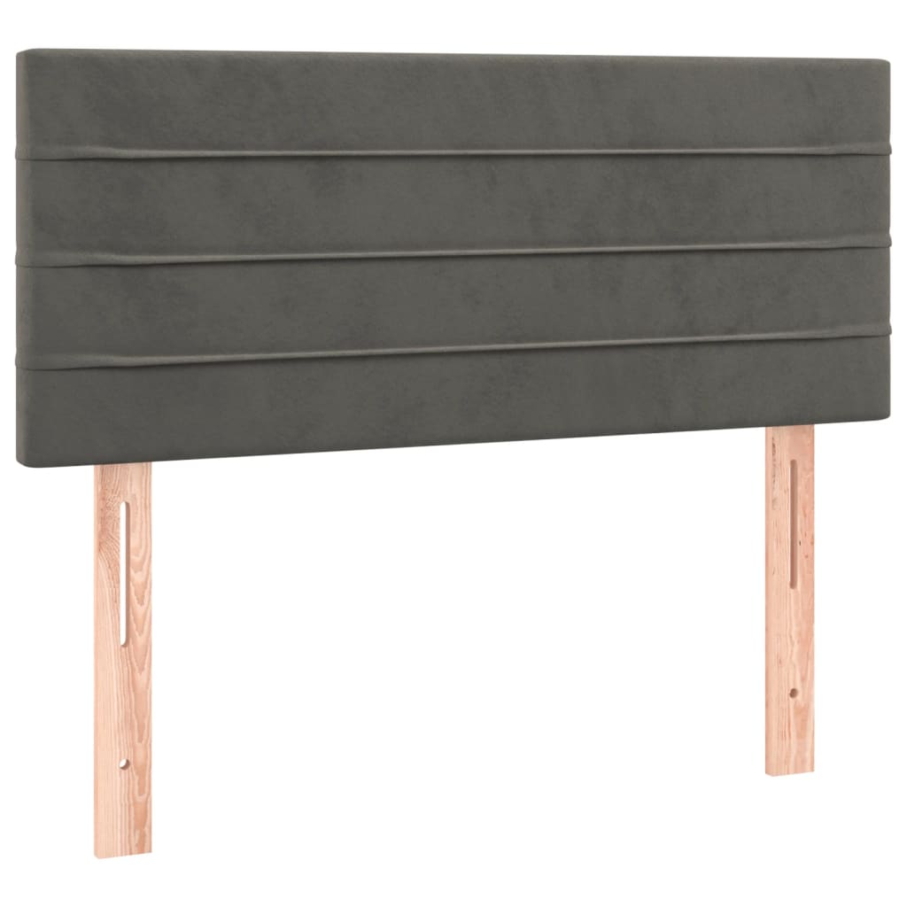 Krevet box spring s madracem tamnosivi 120 x 190 cm baršun