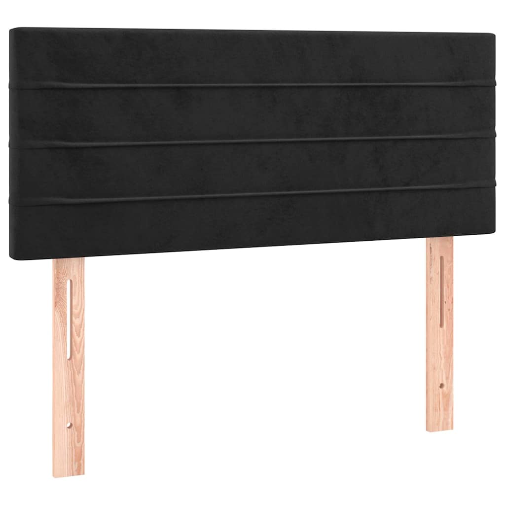 Krevet box spring s madracem crni 120 x 190 cm baršunasti