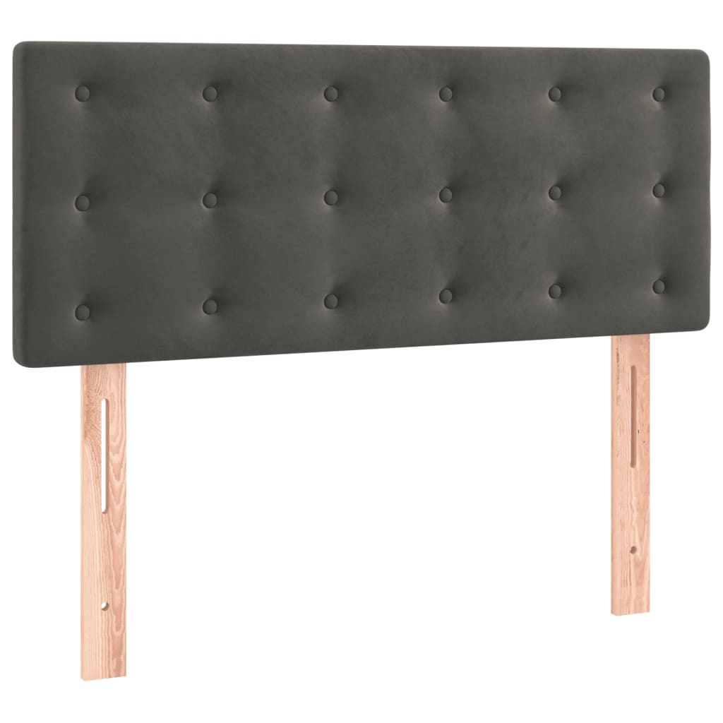 Krevet box spring s madracem tamnosivi 120 x 190 cm baršun