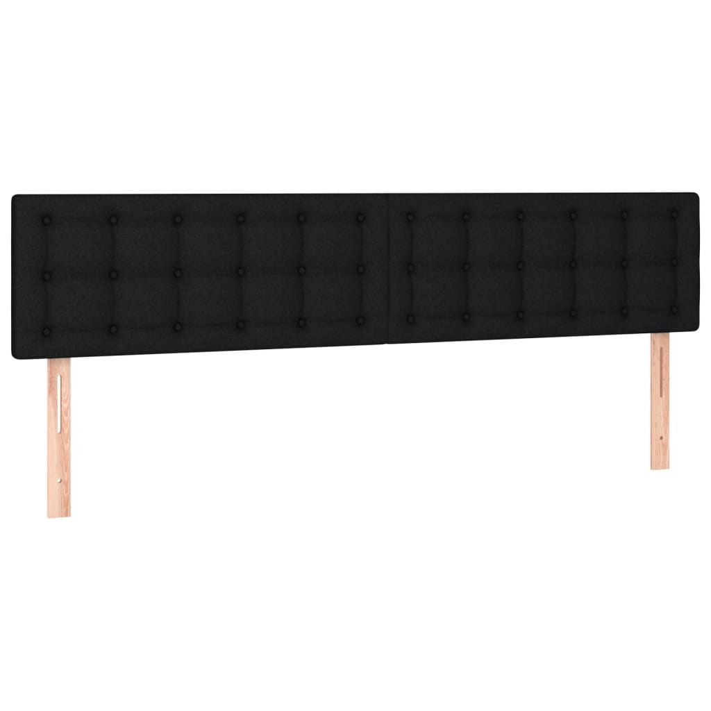 Krevet box spring s madracem crni 120 x 190 cm od tkanine