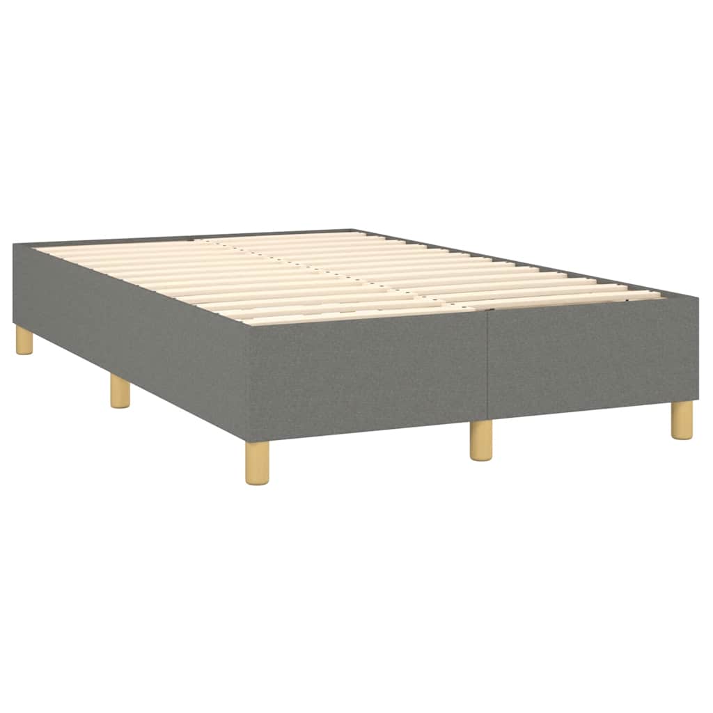 Krevet box spring s madracem tamnosivi 120 x 190 cm tkanina