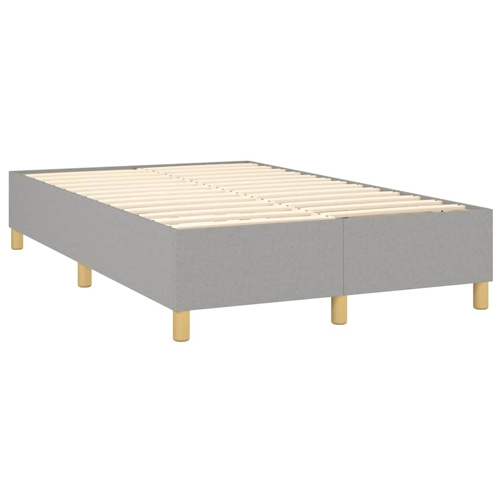 Krevet s oprugama i madracem svjetlosivi 120x190 cm od tkanine