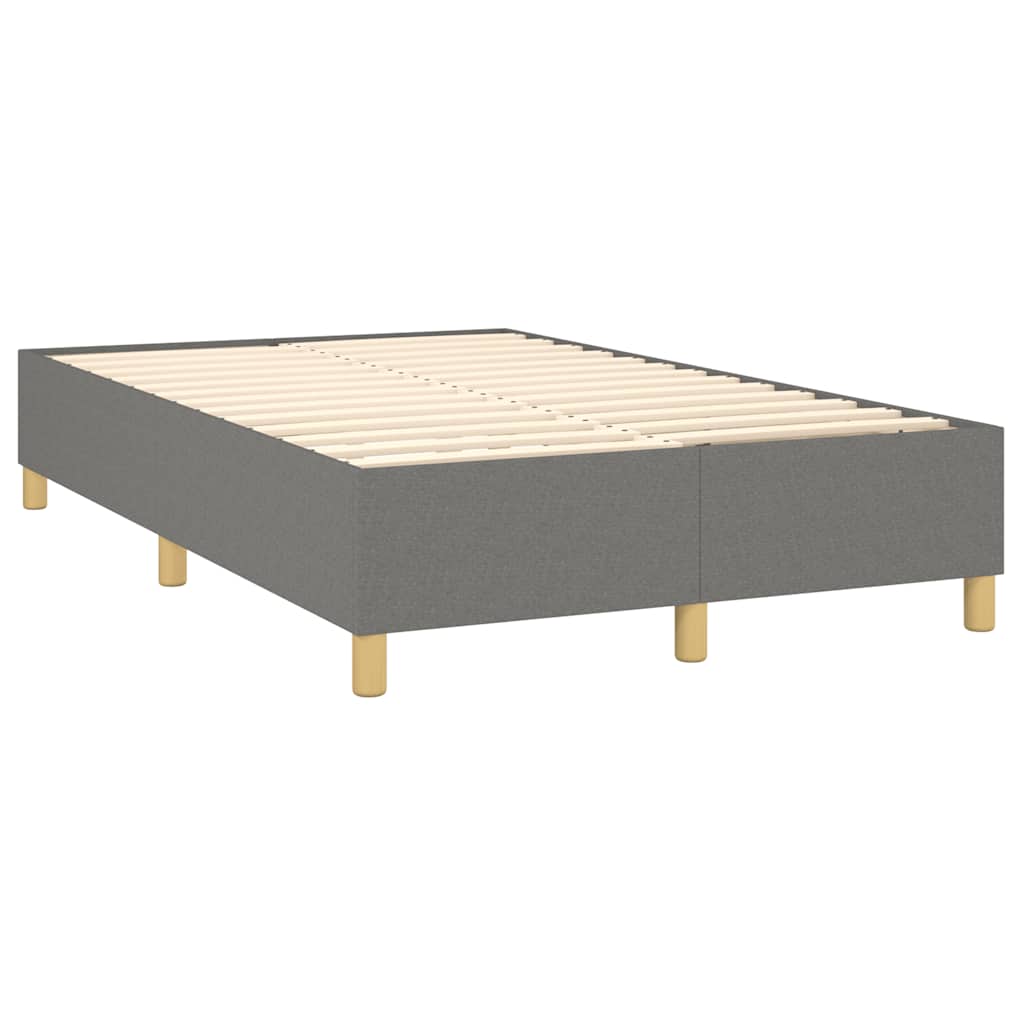Krevet box spring s madracem tamnosivi 120 x 190 cm tkanina