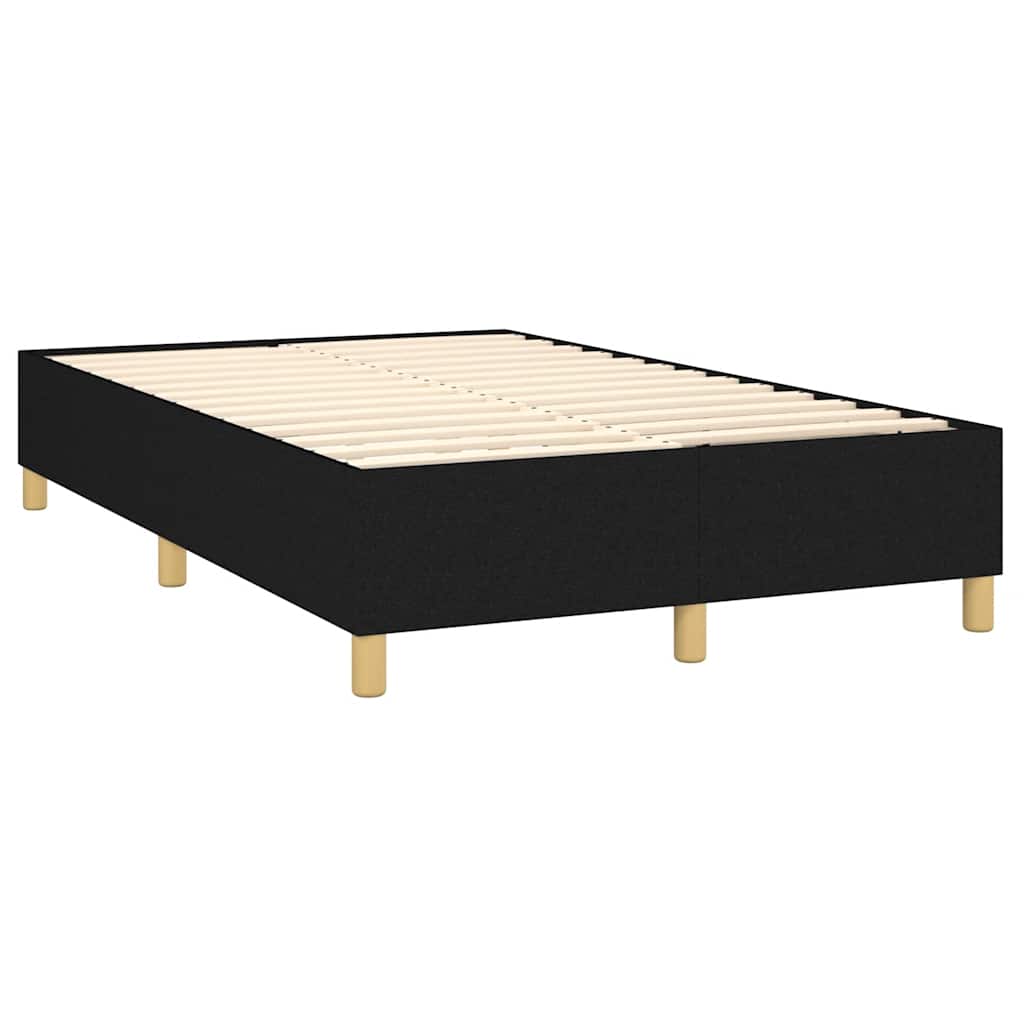 Krevet box spring s madracem crni 120 x 190 cm od tkanine