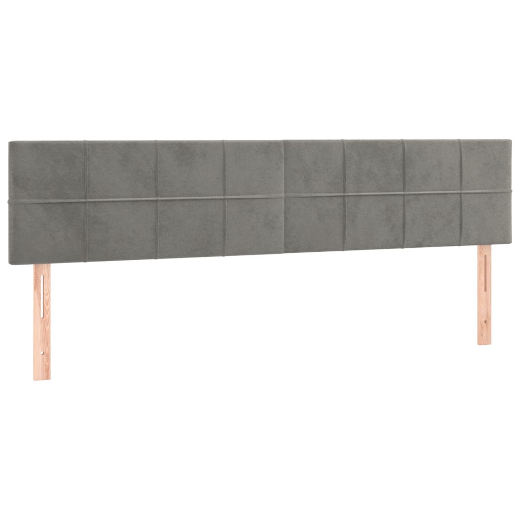 Krevet s oprugama i madracem svjetlosivi 120x190 cm baršunasti