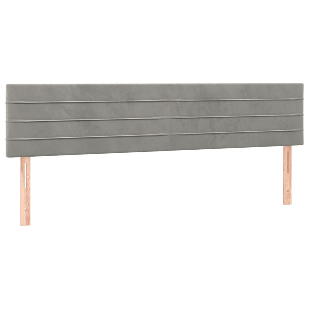 Krevet s oprugama i madracem svjetlosivi 120x190 cm baršunasti