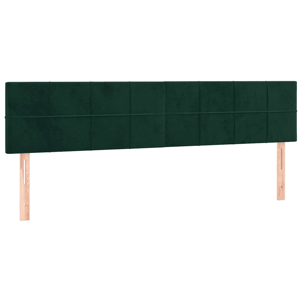 Krevet box spring s madracem tamnozeleni 120x190 cm baršunasti