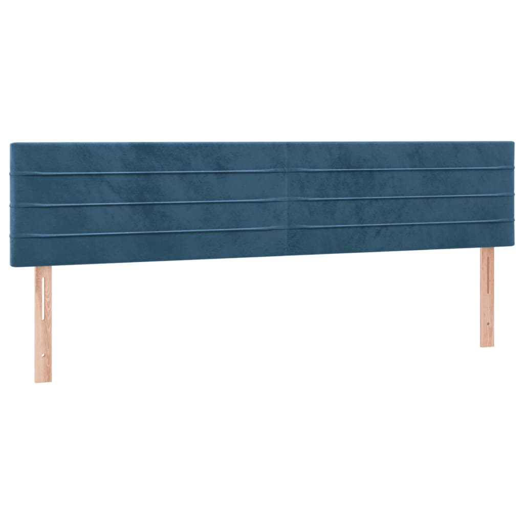 Krevet s oprugama i madracem tamnoplavi 120 x 190 cm baršun