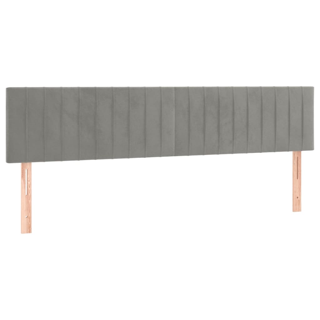 Krevet s oprugama i madracem svjetlosivi 120x190 cm baršunasti