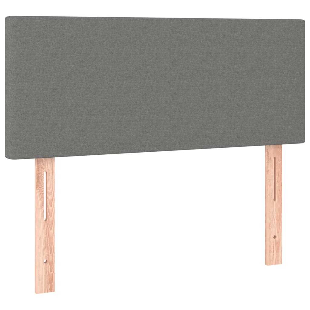Krevet box spring s madracem LED tamnosivi 120 x 190 cm tkanina