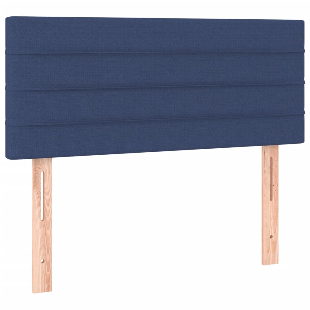 Krevet s oprugama i madracem LED plavi 120 x 190 cm od tkanine