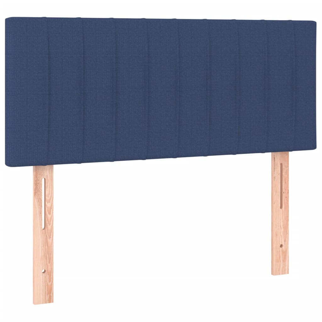 Krevet s oprugama i madracem LED plavi 120 x 190 cm od tkanine