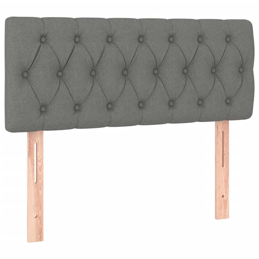 Krevet box spring s madracem LED tamnosivi 120 x 190 cm tkanina