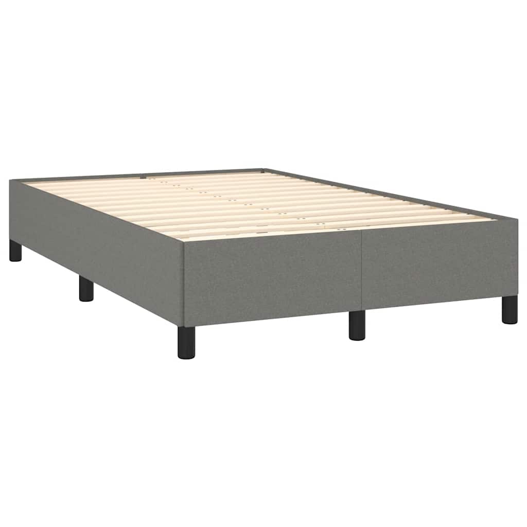Krevet box spring s madracem LED tamnosivi 120 x 190 cm tkanina