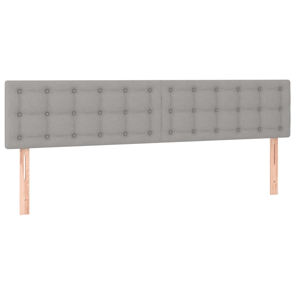 Krevet s oprugama i madracem LED svjetlosivi 120x190 cm tkanina