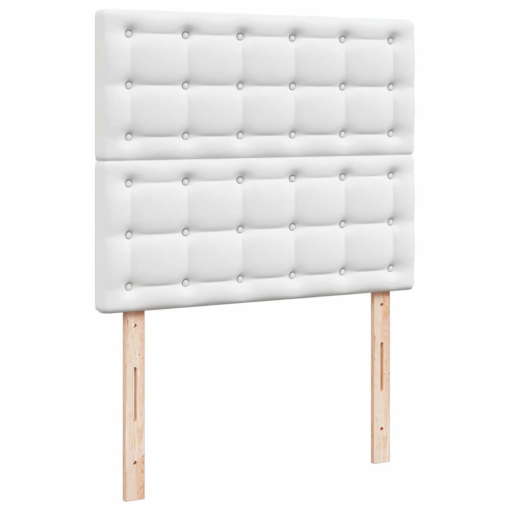 Krevet box spring s madracem LED bijeli 120x190 cm umjetna koža